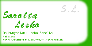 sarolta lesko business card